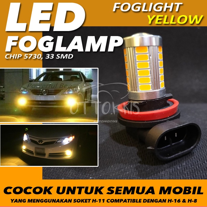 LAMPU LED FOGLAMP / FOGLIGHT, Super YELLOW H8, H11, H16