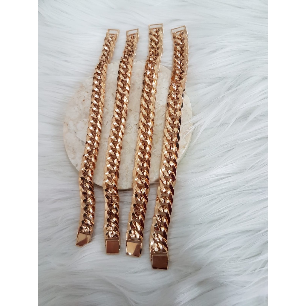 Gelang Rantai model SISIK NAGA emas asli kadar 8K/375