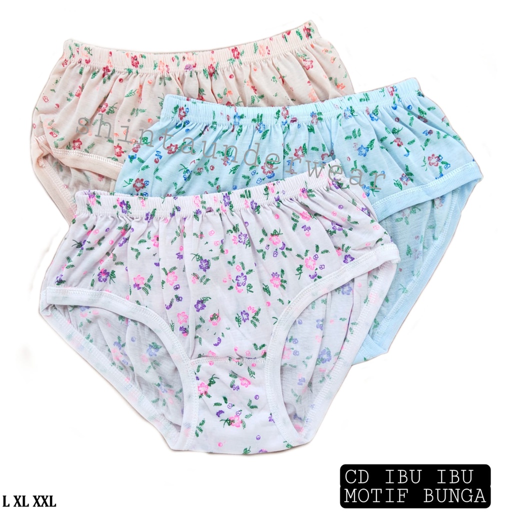 CD Wanita Dewasa Katun/CD Wanita Mofit Kembang L XL XXL