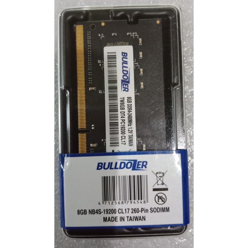Memori Sodimm Ram Laptop Bulldozer 8Gb PC4-21300s CL19 DDR4 2666mhz