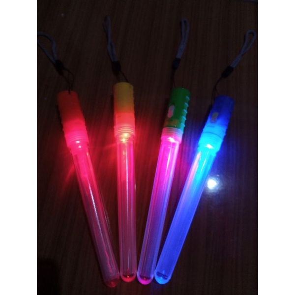 Lampu Stik Mainan LED Warna Warni Motif Polos 18 cm