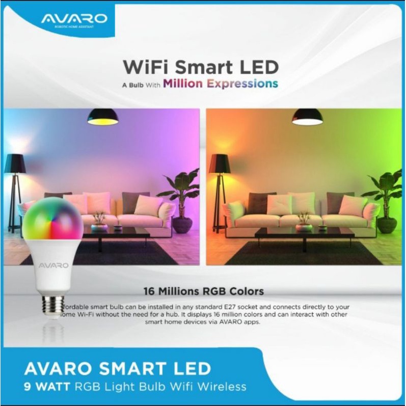 AVARO SMART BULD LED 9WATT 12WATT WIFI