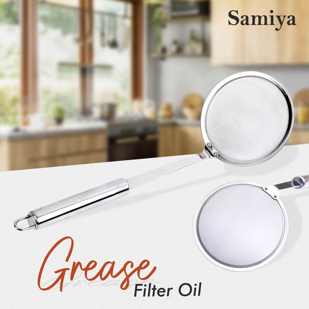 grease filter oil / saringan serokan minyak stainless / hot pot soup oil floating foam spoon