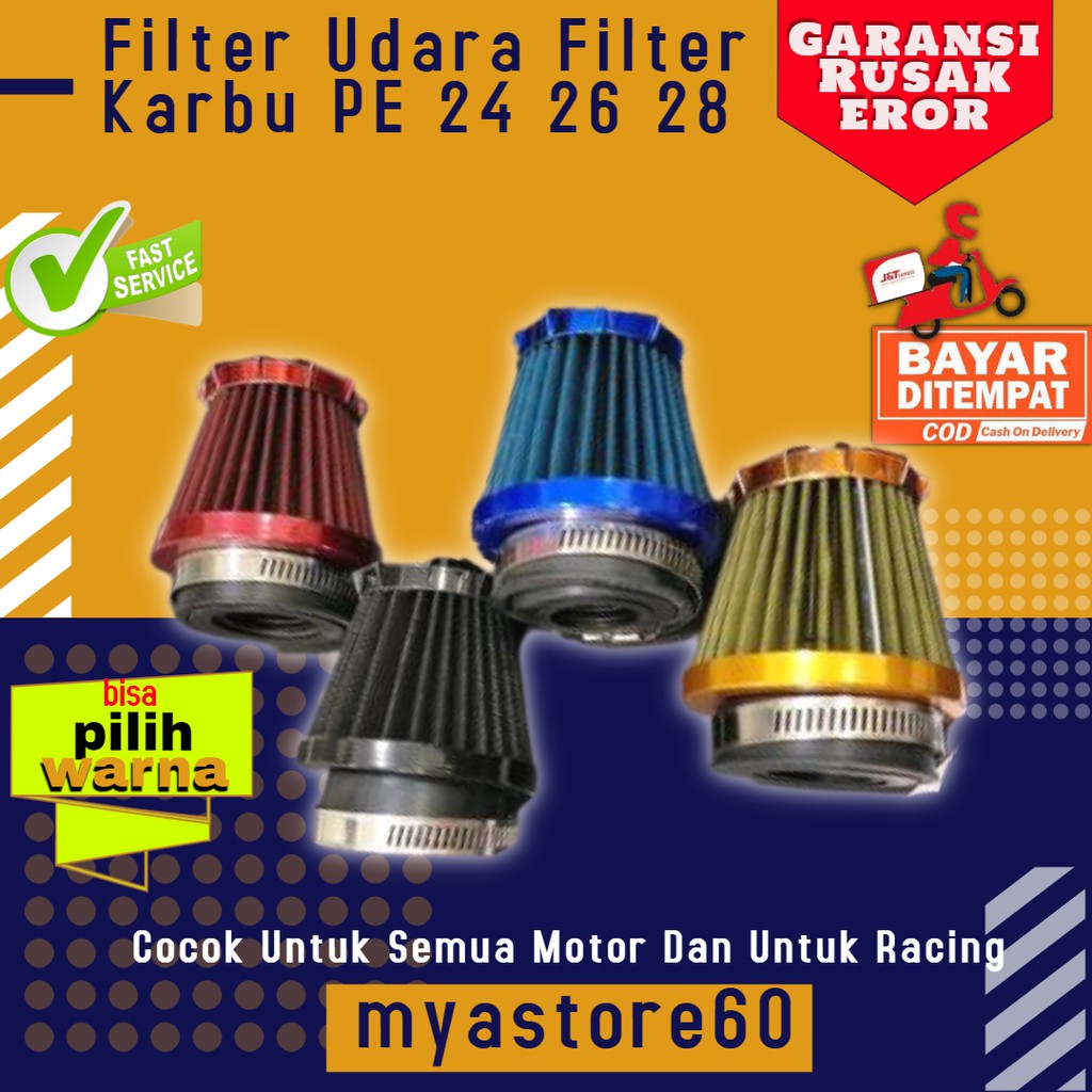 Saringan Udara Motor Filter Udara Filter Karbu PE 24 26 28 Karburator Aksesoris Variasi Motor