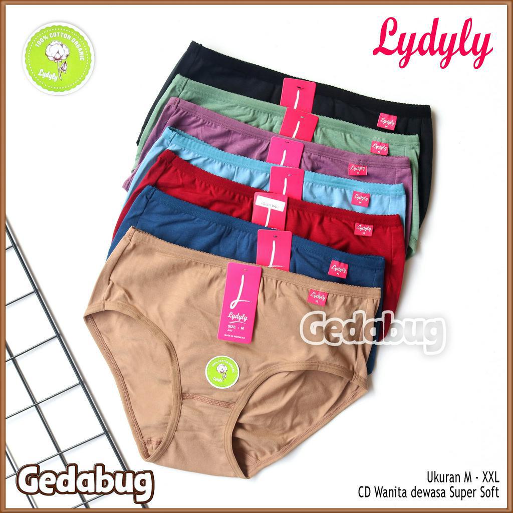 3 Pcs - CD Wanita Lydyly 011 Maxi | Celana dalam wanita dewasa Katun Organik | Gedabug