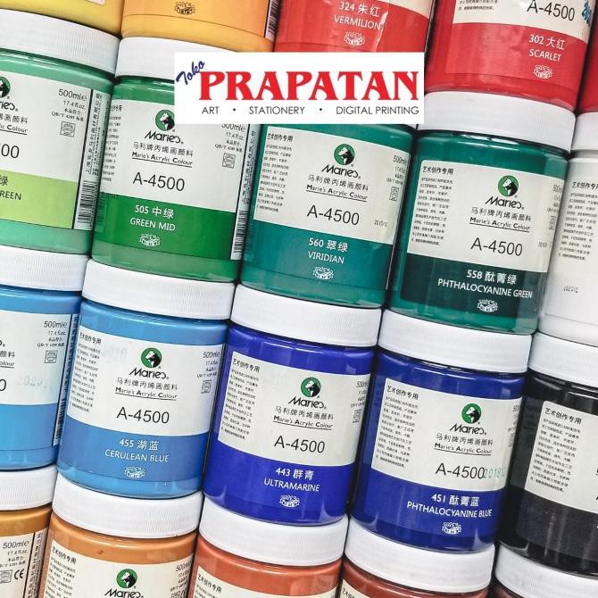 

PERALATAN MELUKIS MARIES ACRYLIC PAINT 500ML / CAT AKRILIK MARIES 500 ML ALAT LUKIS