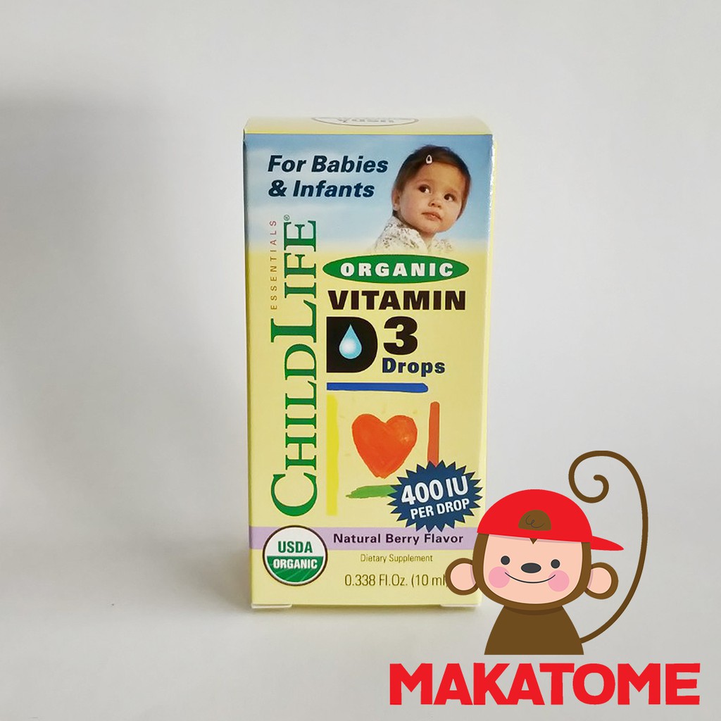 ChildLife Organic Vitamin D3 Drops 400IU 10ml 10 ml Vit D 3 Child Life baby bayi