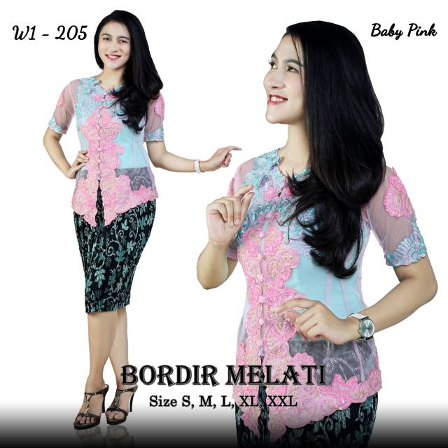 Kebaya Bordir Melati SF 7 Kebaya Moderen / Kebaya Natal / Kebaya Kutubaru Payet Bordir/ By GoldenStore