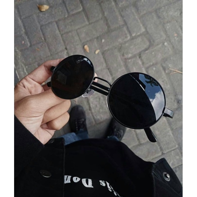 Kacamata Bulat Hitam Boboho