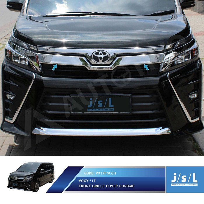 List Grill Depan Toyota Voxy Front Grille Cover Chrome