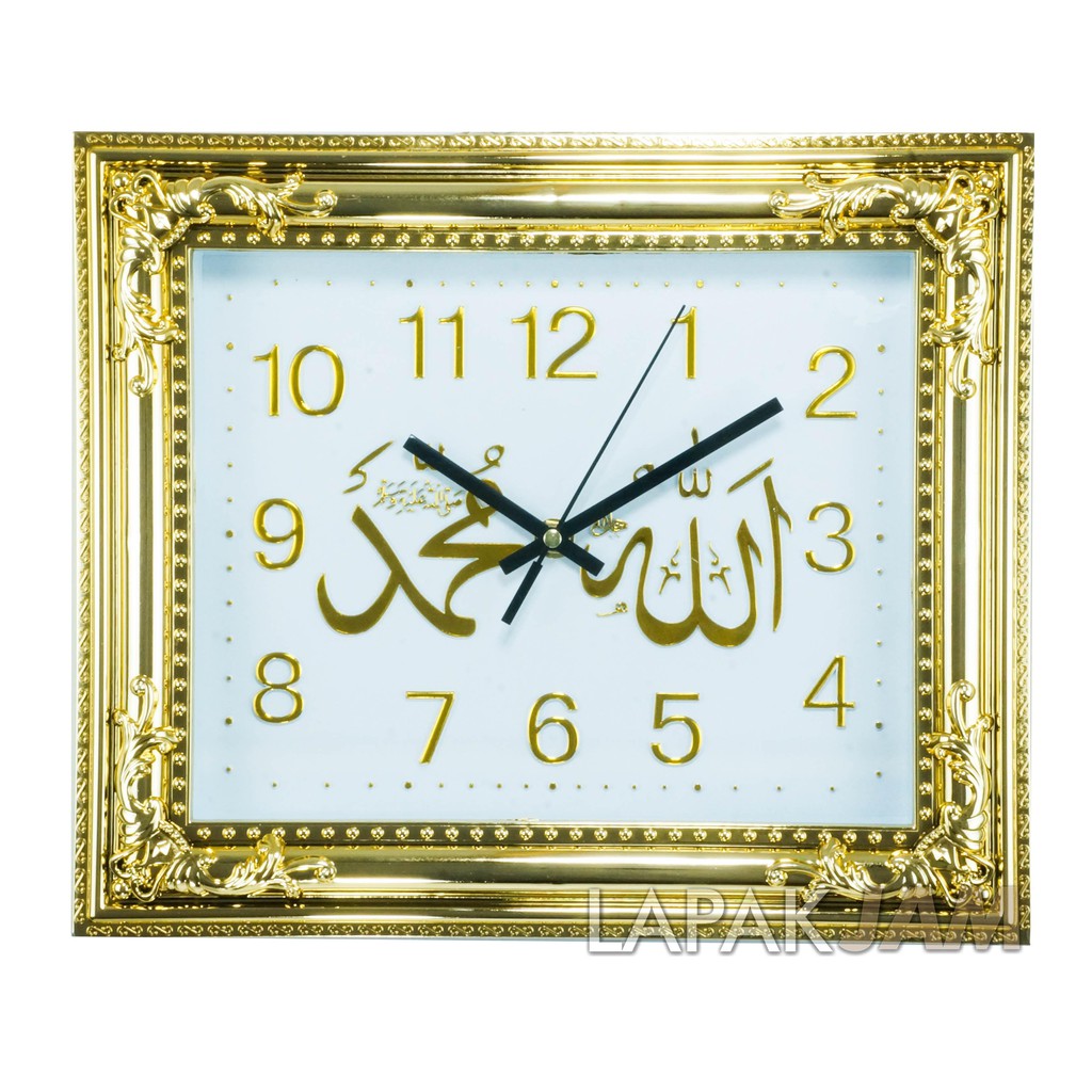 Jam Dinding Kaligrafi Unik Dekorasi Rumah Bagus Wall Clock ESA YM-3126A