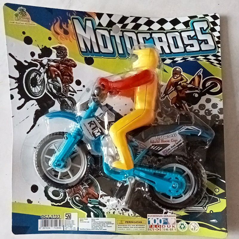 Mainan Motor Cross ada orang Ukuran 30cm OCT5703