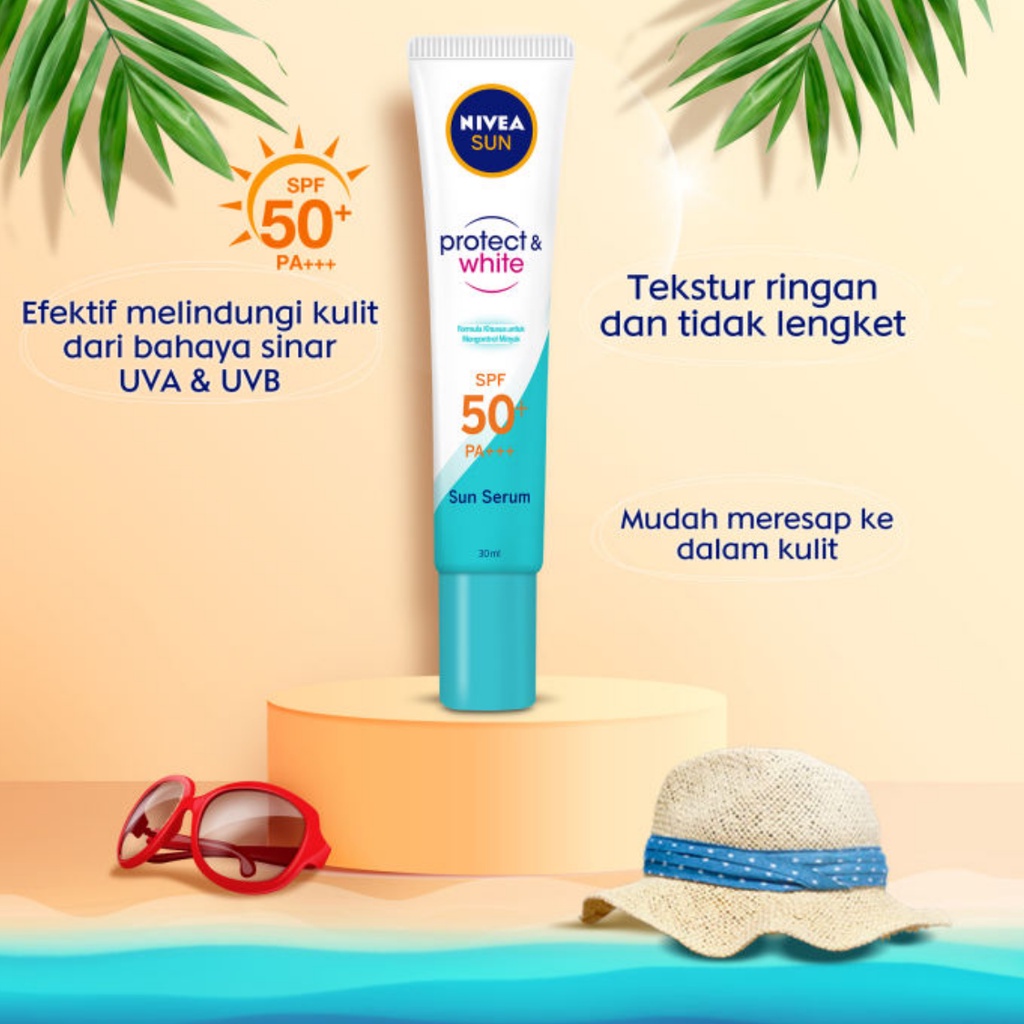 NIVEA Sun Face Protection Serum SPF 50+ Pa +++ / Oil Control Instant Aura Sunscreen Sun Screen Tabir Surya