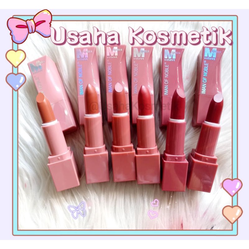 PROMO PER 6PC!! LIPSTICK IMAN OF NOBLE VELVET 6 WARNA CANTIK MATTE / PERIAS BIBIR NO. 5063A