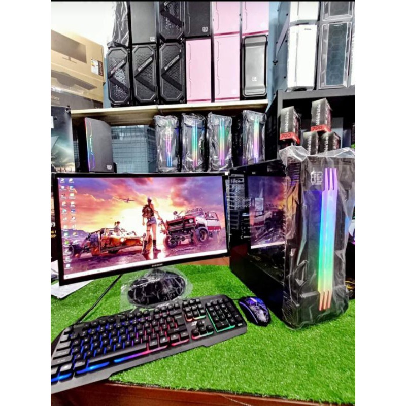 pc gaming i7 4770  ram 16gb ssd 120gb monitor 20in siap pakai