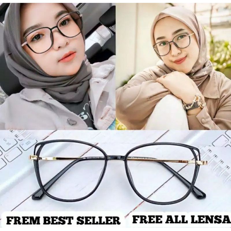 KACA MATA CEWEK TERBARU NORMAL/MINUS/ANTI RADIASI/PHOTOCROMIC