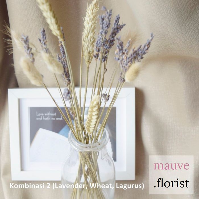 Dried Flower - Kombinasi 2 - Coloured Lagurus, Lavender