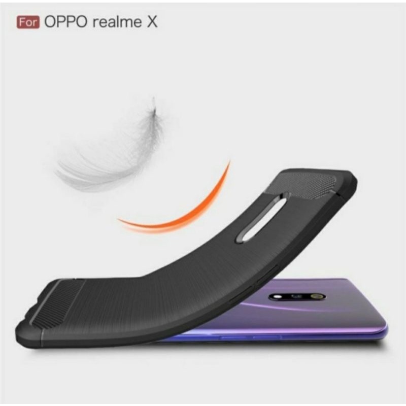 Realme X soft case silikon carbon