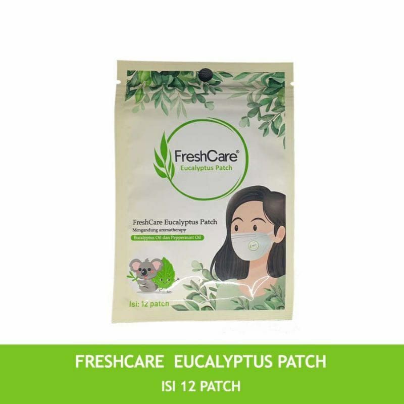 FRESH CARE Eucalyptus patch sticker tempel di makser stiker pengaharum masker aroma ekaliptus mint segar isi 12 artis