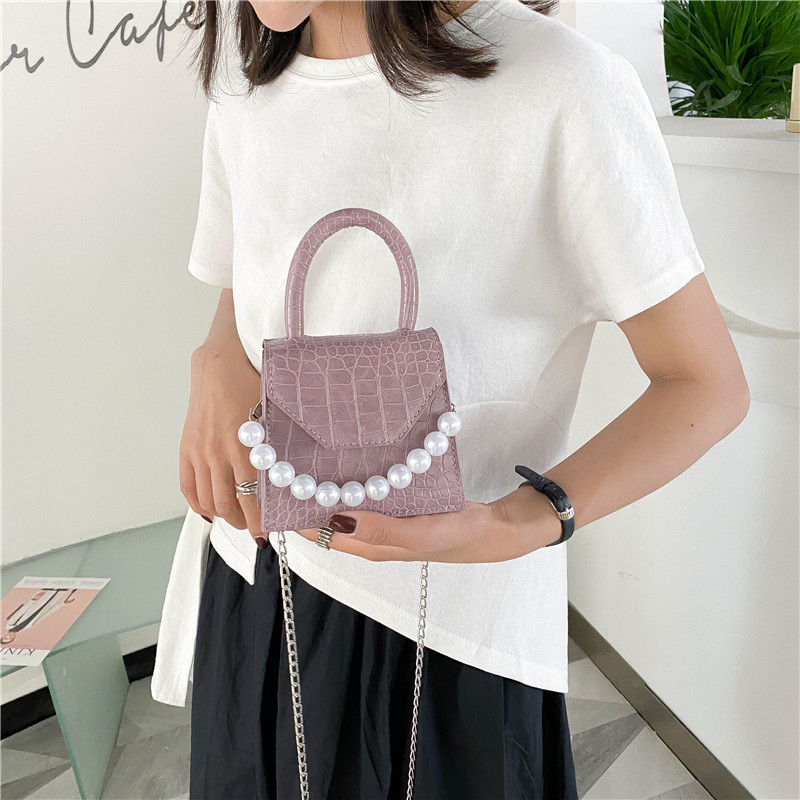 FINOM MOON - Shoulder Bag Wanita Top Handle Korean | Sling Bag Croco Pesta Kondangan Mutiara 2in1