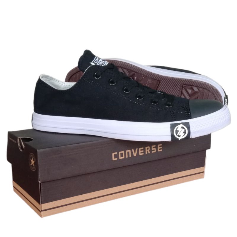 (free box converse)sepatu converse all star ct petir black white all star ct petir chuck taylor hitam putih