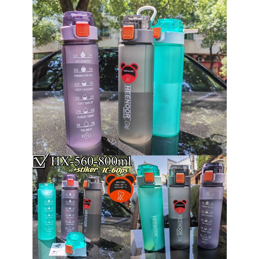 Botol Minum Motivasi 800ML HEENOOR