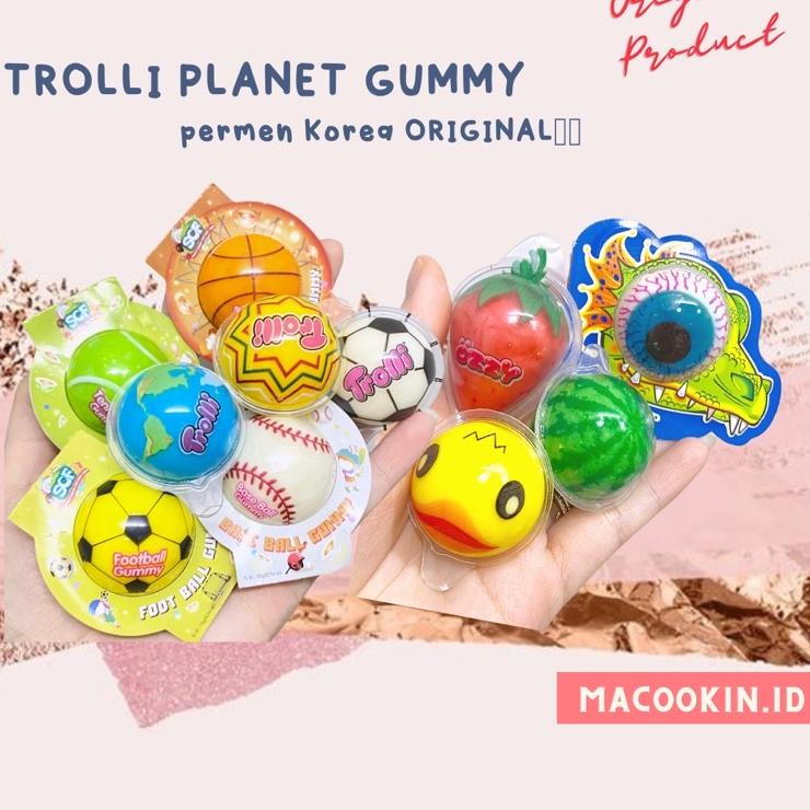 

[PRODUK PDQAV] Trolli Planet Gummy / Gummi Permen Korea 1 buah Permen Jelly Trolli Gummy NONHALAL F7N