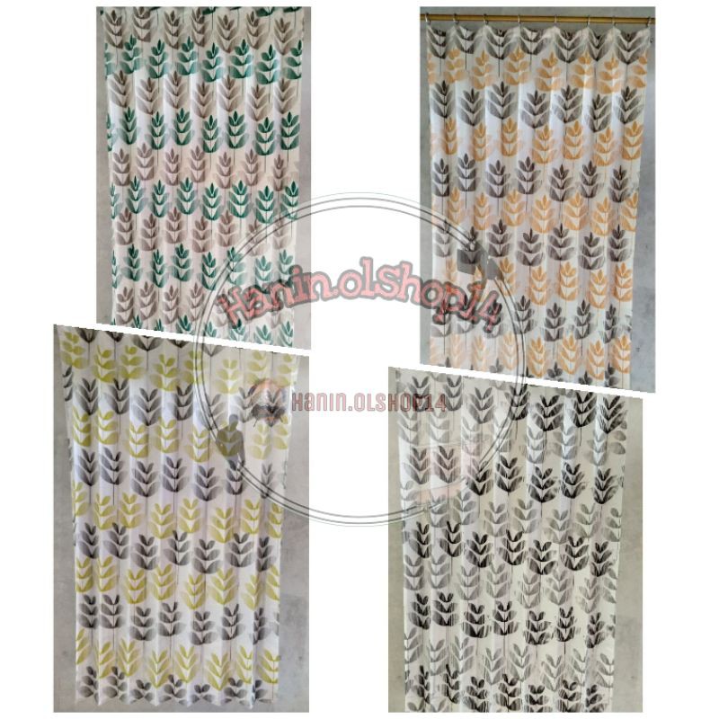 Gorden Plisket Amanda Tebal Import Motif bunga Kawat kaitan S biasa