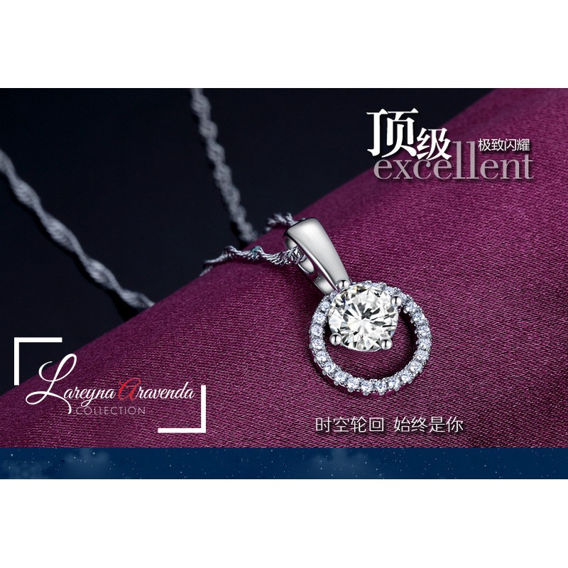 Kalung Titanium Wanita Liontin Model Kristal Crystal Swarovski KL062