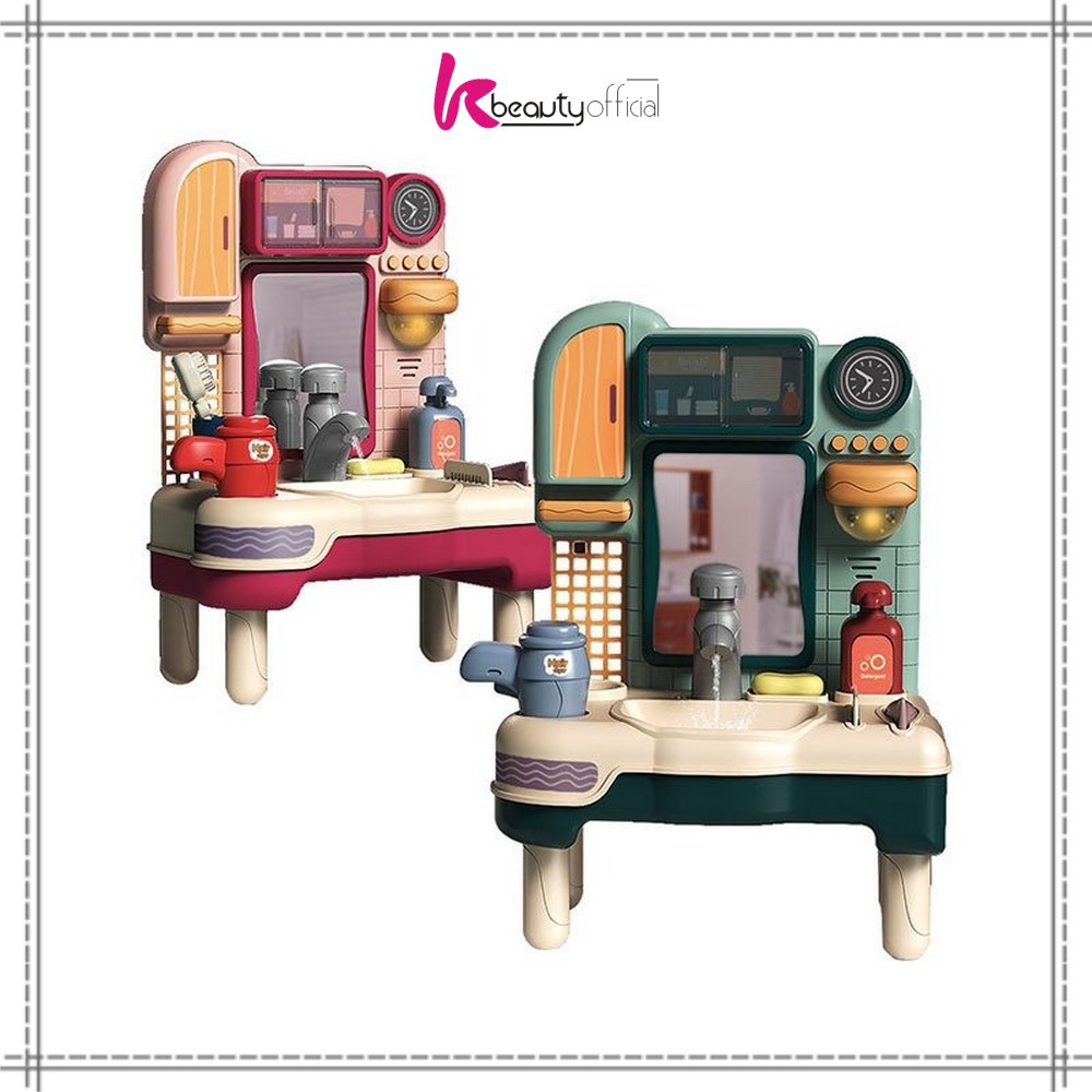KB-M31 M109 Mainan Anak Kitchen Sink Tempat Cuci Piring Set Mainan Kran Air Wastafel BISA KELUAR AIR-7