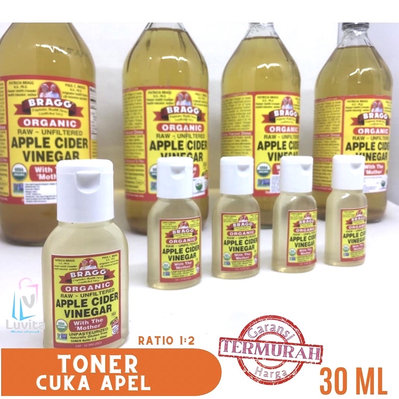 TONER Cuka Apel Apple Cider Vinegar 100ml CAMPURAN AIR Ratio 1:2
