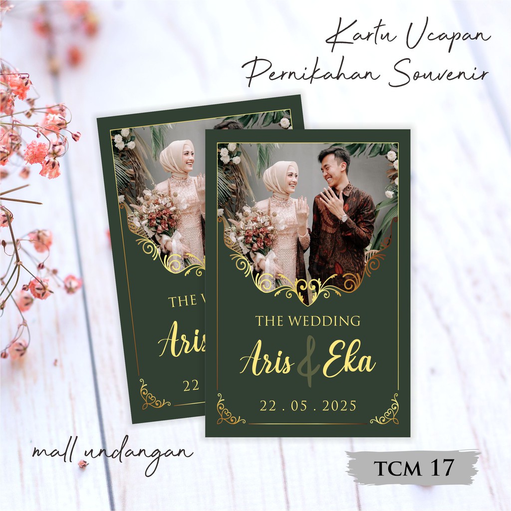 Foto KARTU UCAPAN PERNIKAHAN SOUVENIR CUSTOM