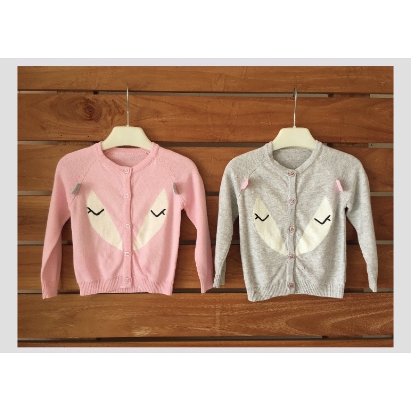 fox knit cardigan baby