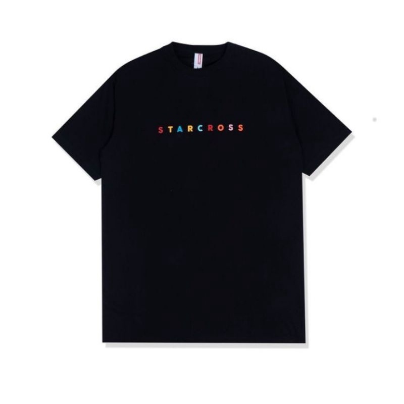 T-SHIRT STARCROSS BANYAK MOTIF KAOS STARCROSS CLOTHING - KAOS STARCROSS RAINBOW FONT2 ARCH3 UNISEX K