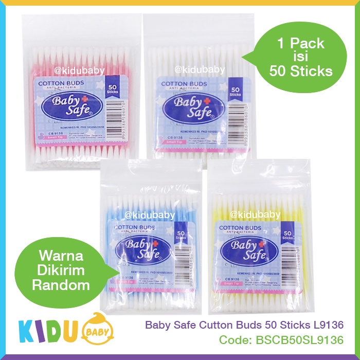 Baby Safe Cutton Buds 50 Sticks L9136 Kidu Baby