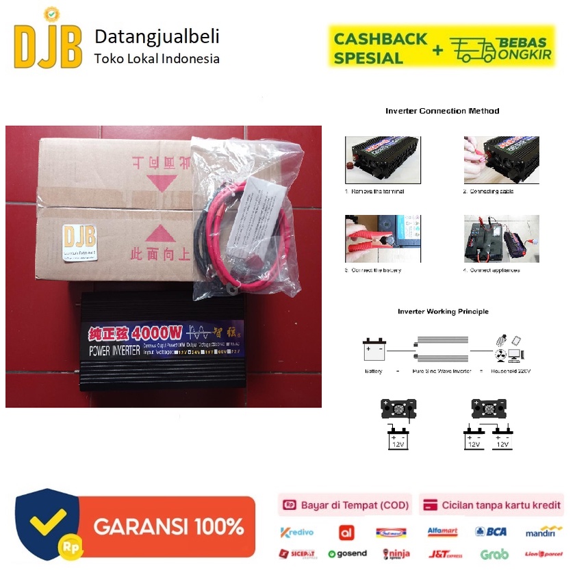 SUNYIMA Pure Sine Wave Car Power Inverter DC to AC 220V 4000W - SY4000