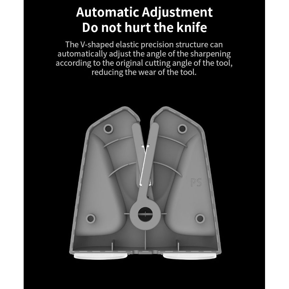 HUOHOU Pengasah Pisau Knife Sharpener Whetstone Tungsten Steel - HU0034 - Black