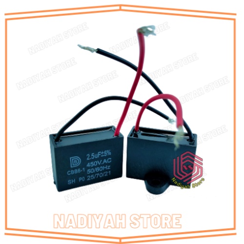Capasitor 2.5uf kapasitor 2,5 uf capasitor kipas angin kotak 2,5uf kapasitor kipas berkualitas