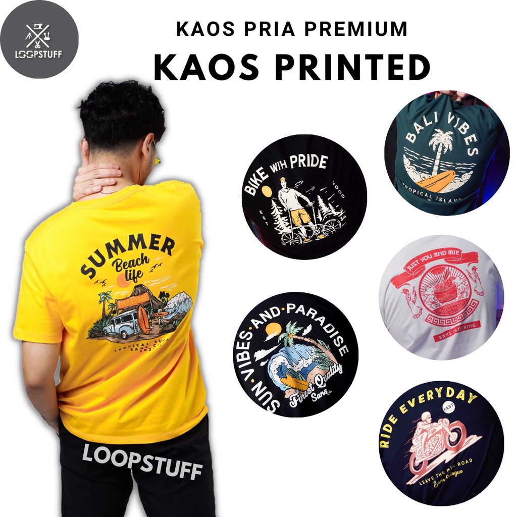 KAOS PRIA / KAOS SURFING / KAOS PREMIUM / KAOS MOTIF / KAOS PANTAI / BAJU BALI LoopStuff