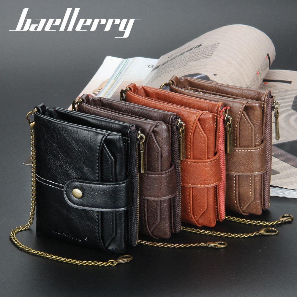 BAELLERRY D3231 Dompet Pria Dompet Pendek Bahan Kulit PU Leather Premium WATCHKITE WKOS