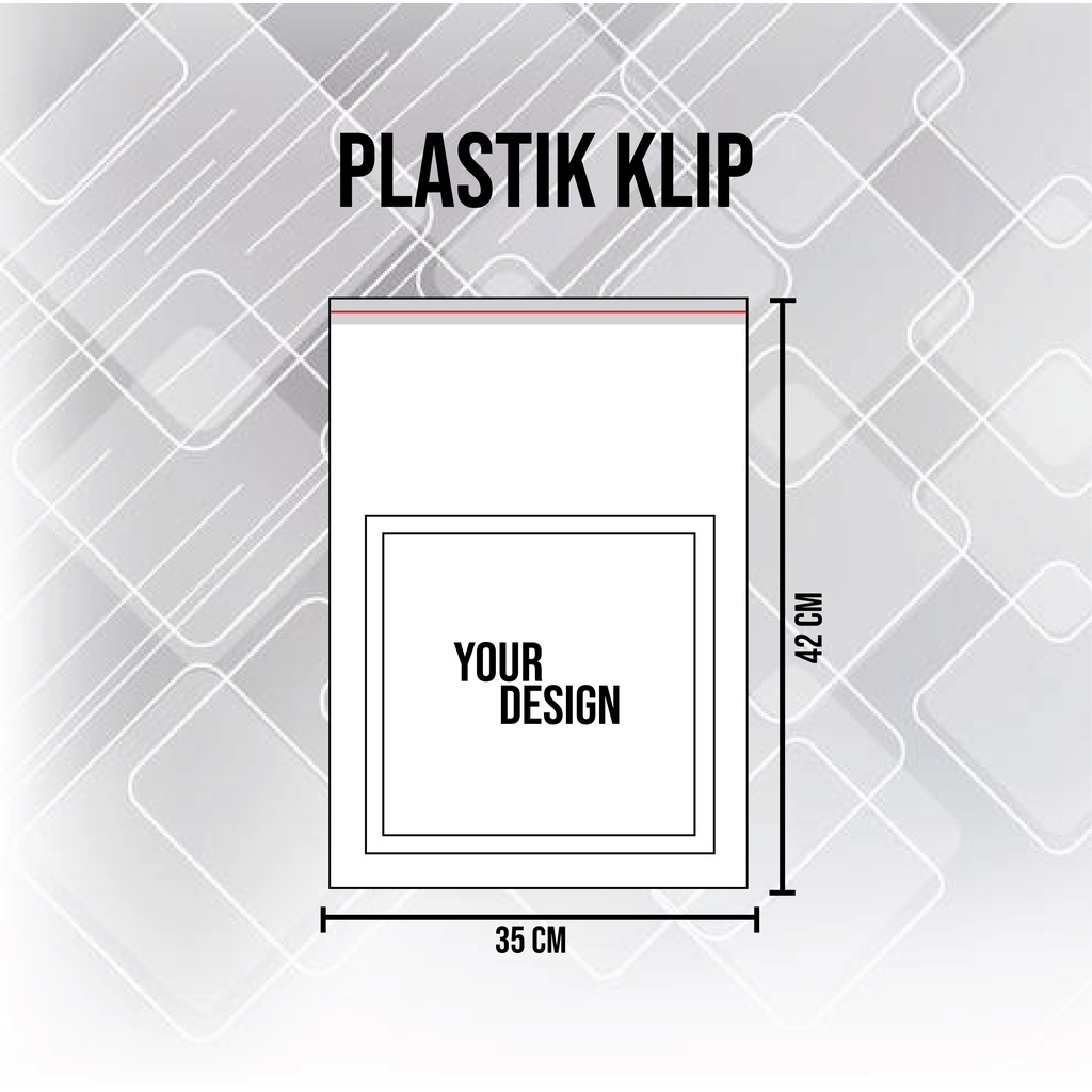 

Sablon Klip 35x42cm / custom plastik sablon / sablon packaging murah/ FREE DESAIN