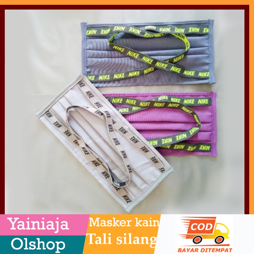 [COD] Masker kain tali karet silang headloop harga satuan