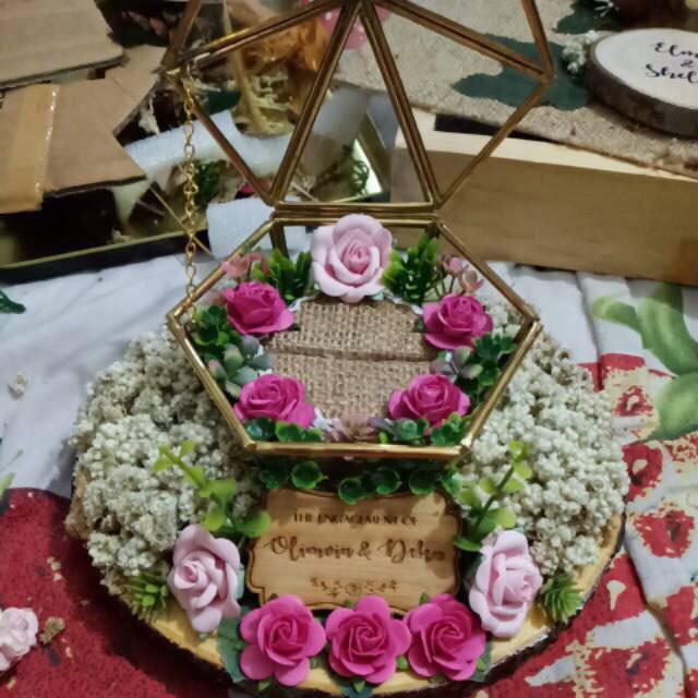 Tempat Cincin /terarrium Ringbox /ringbearer/ Tempat Maskawin/tempat Cincin Rustic /terarrium Rustic