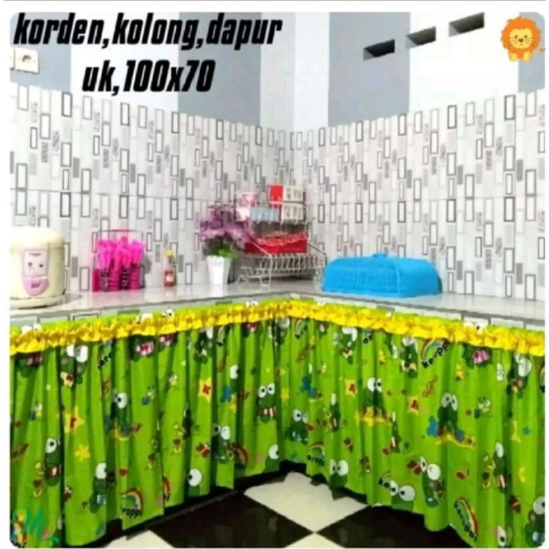 Gorden kolong dapur karakter keropi free tali