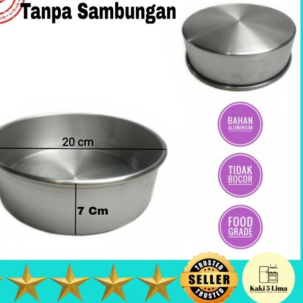 ☂ Loyang Kue Bulat Tanpa Sambungan 20cm - 7cm ▼
