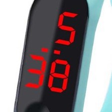 OLED Kepala Jam Tangan Elektronik LED Digital-Merah Tombol Pencet