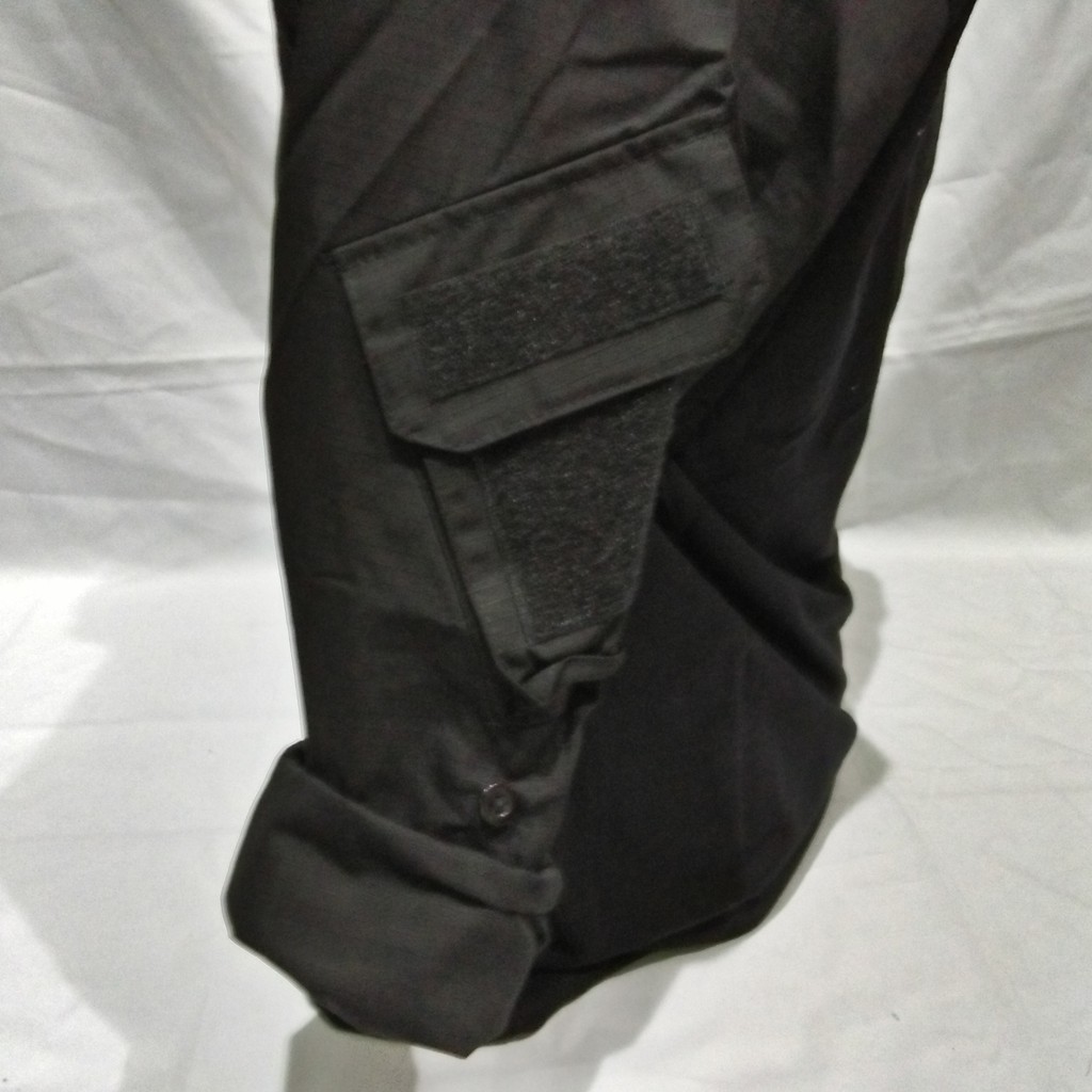 Combat Shirt/Kaos BDU Hitam/Taktikal Shirt Lengan Panjang