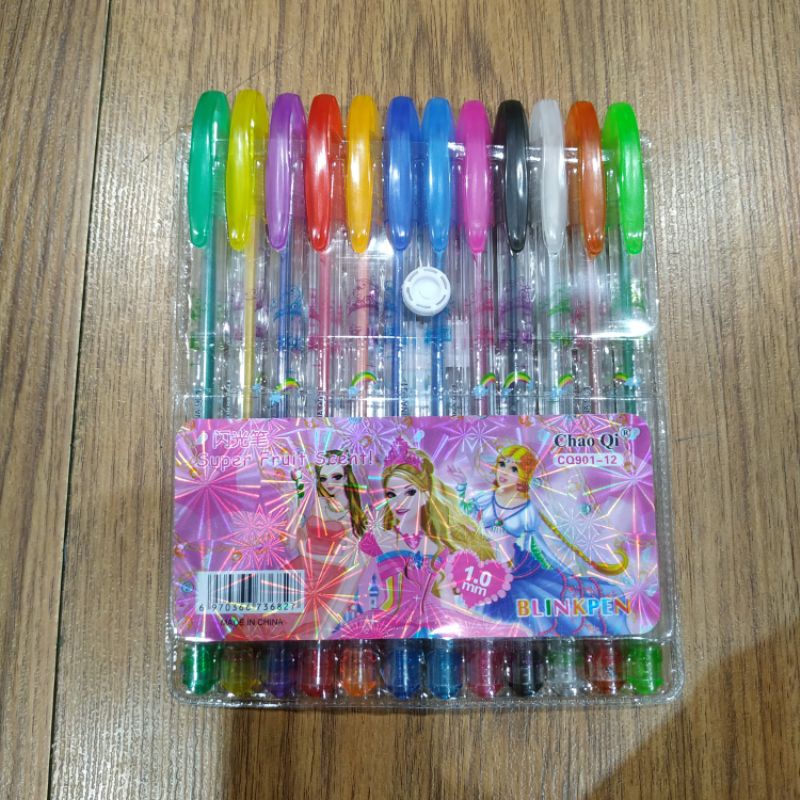 Glitter pen/pena berglitter 12 warna MH1656