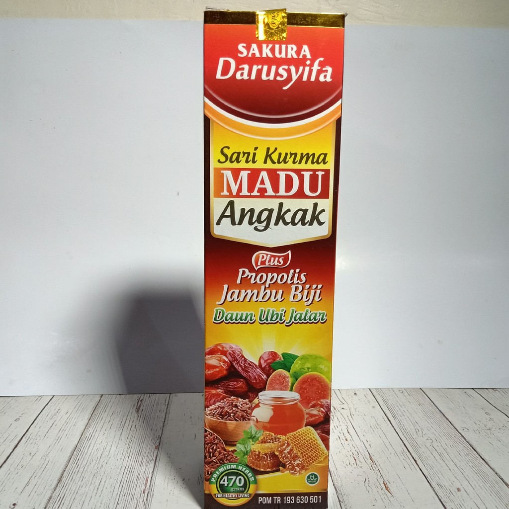 

SARI KURMA MADU ANGKAK DARUSYIFA Plus Propolis Sakura 470 Gr