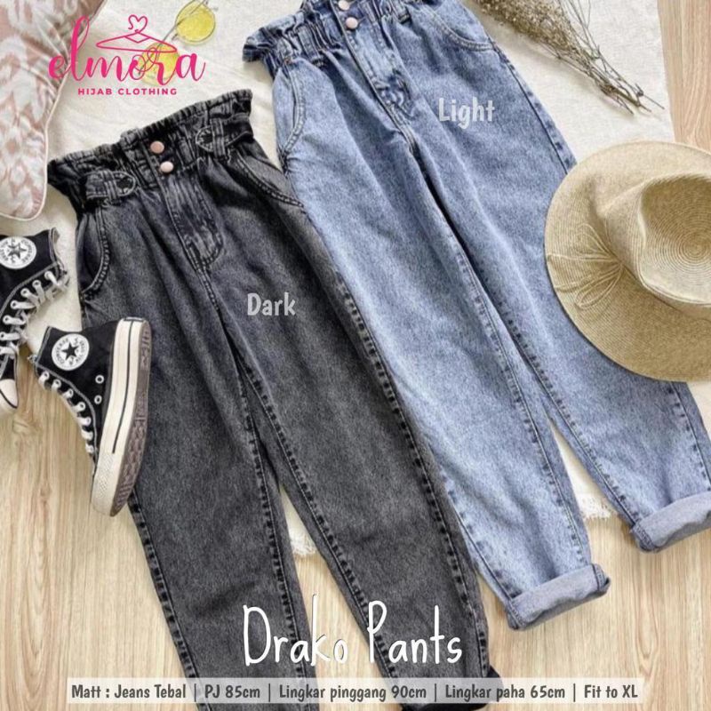 Drako pants / jeans wanita kekinian Ori by Elmora